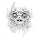 atom tattoo design idea