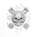 atom tattoo design idea