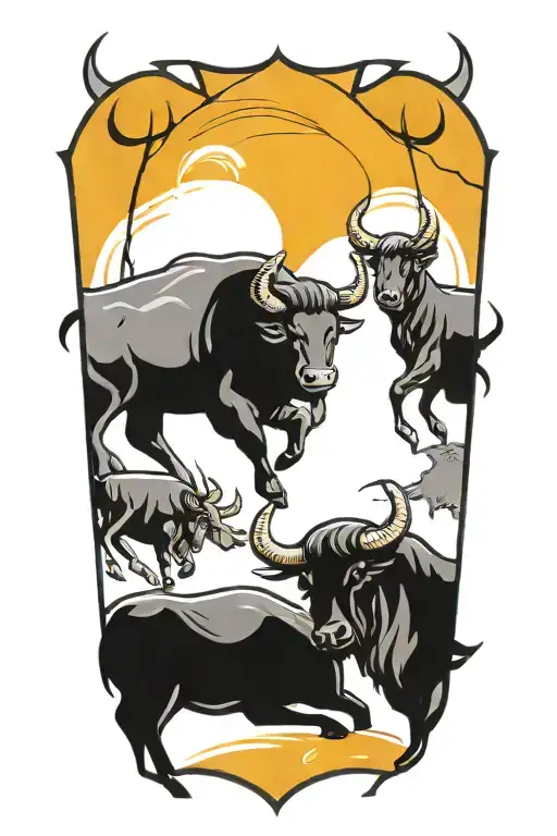 taurus and sagittarius tattoo design idea