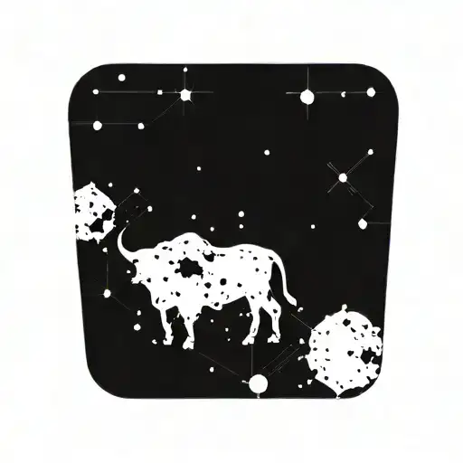 taurus constellation map tattoo design idea
