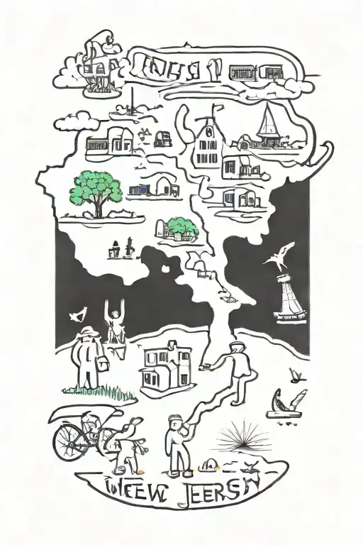 New Jersey state tattoo design idea