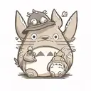 Totoro sibling tattoo basic tattoo design idea