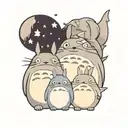 Totoro sibling tattoo basic tattoo design idea