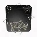 taurus protecting Sagittarius constellation intertwined tattoo design idea