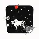 taurus constellation map tattoo design idea