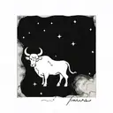 taurus constellation map tattoo design idea