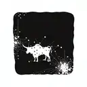 taurus constellation map tattoo design idea