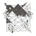 Taurus Sagittarius arrow tattoo design idea