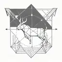 Taurus Sagittarius arrow tattoo design idea