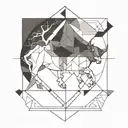 Taurus Sagittarius arrow tattoo design idea
