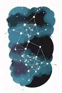 Taurus and Sagittarius constellation intertwined tattoo design idea