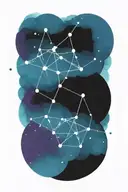 Taurus and Sagittarius constellation intertwined tattoo design idea