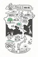 New Jersey state tattoo design idea