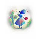 alice in wonderland tattoo design idea