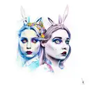 alice in wonderland tattoo design idea