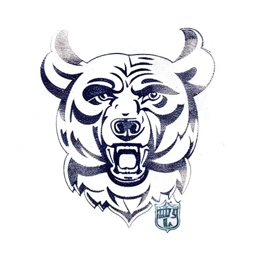 chicago bears, los angeles dodgers, new orleans pelicans tattoo design idea