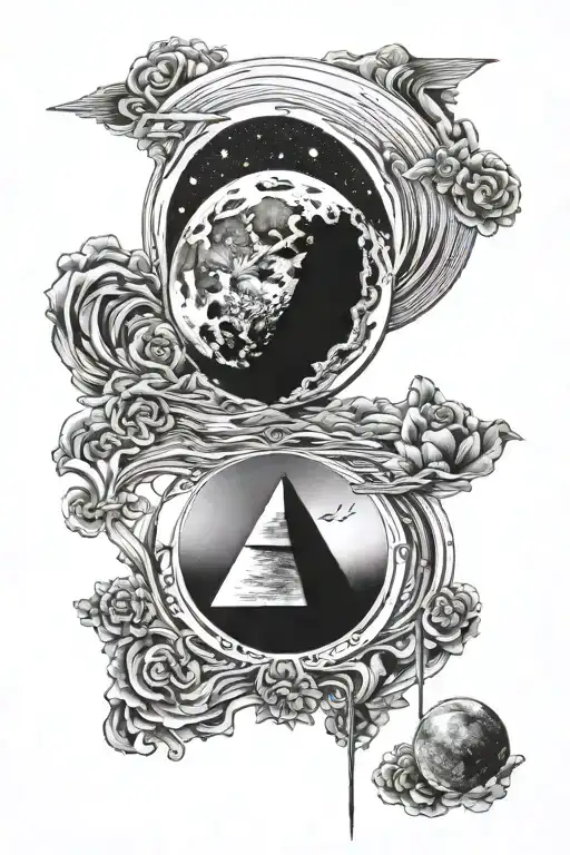 Dark Side of the Moon tattoo design idea