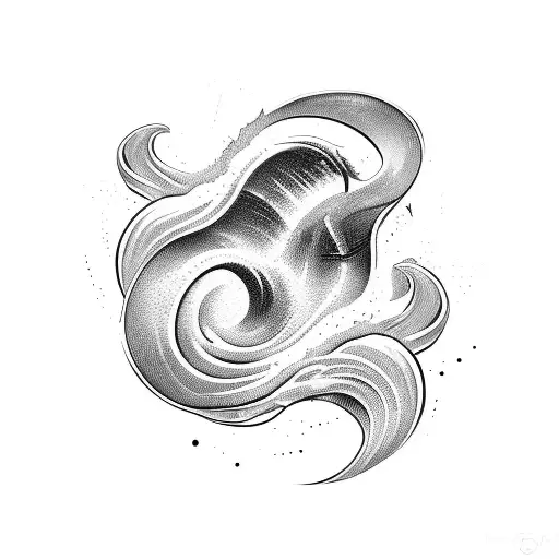 A wave formed by dental tools tattoo design idea