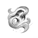 A wave formed by dental tools tattoo design idea