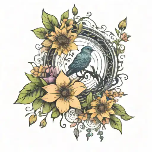 spring equinox, neurodiversity tattoo design idea