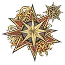 nautical star sign tattoo design idea