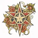 nautical star sign tattoo design idea