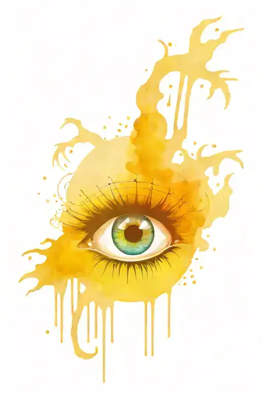 haitian voodoo gods eyes looking tattoo design idea