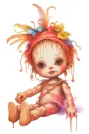 haitian voodoo doll tattoo design idea