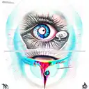 Evil Eye tattoo design idea