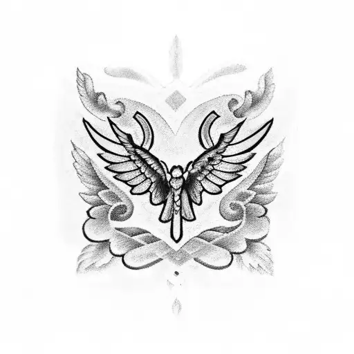 Roman numeral  Pawpaw 11-28-1946 - 11-11-2018 Mawmaw 8-17-1952 - 12-7-2022 with hearts and butterflies and wings  tattoo design idea