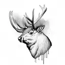 elk tattoo design idea