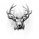 elk tattoo design idea