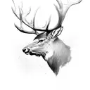elk tattoo design idea