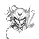 Bleach anime with weapons around tattoo design idea