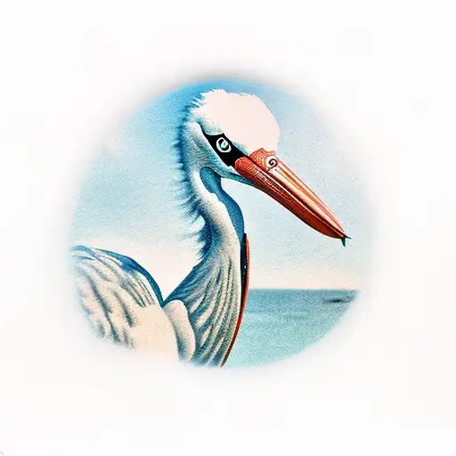 Stork tattoo design idea