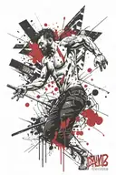 david vs goliath tattoo design idea