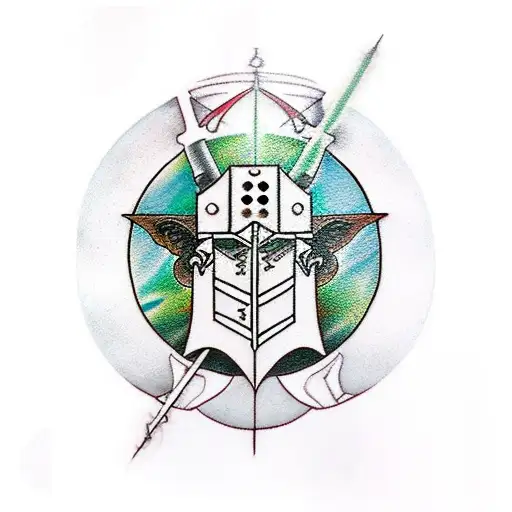lord of the rings, Harry Potter, Star Wars, Doctor who, and Monty python and the holy grail sleeve tattoo design idea