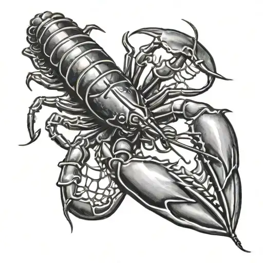 lobster trap tattoo design idea