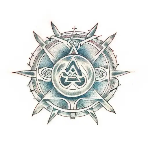 triple goddess symbol cover up tattoo design idea