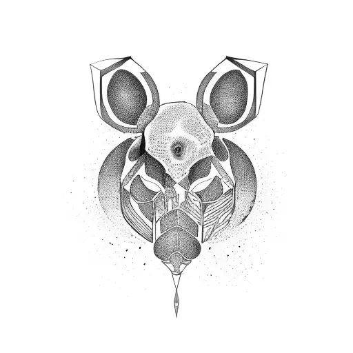 Maya calendar combined with Australian wildlife tattoo design idea