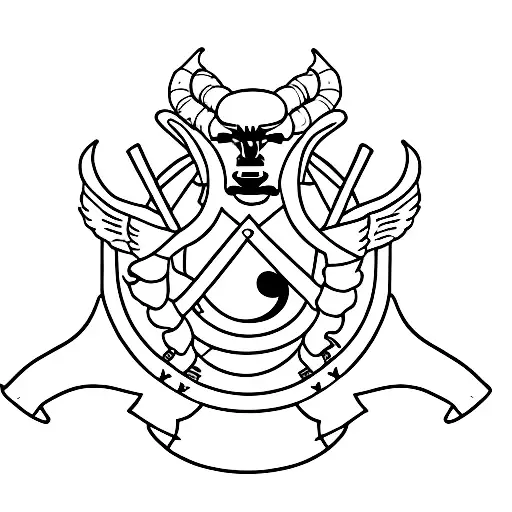 colombia flag with aries zodiac tattoo design idea