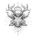 taurus and aries zodiac tattoo design idea