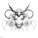 taurus and aries zodiac tattoo design idea