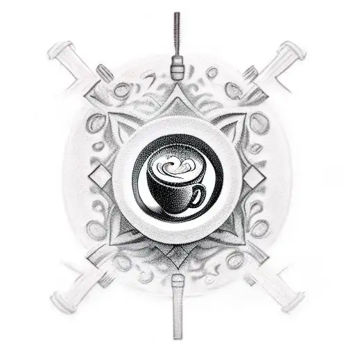 espresso tool tattoo design idea