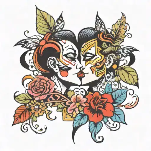 Kiss mark  tattoo design idea