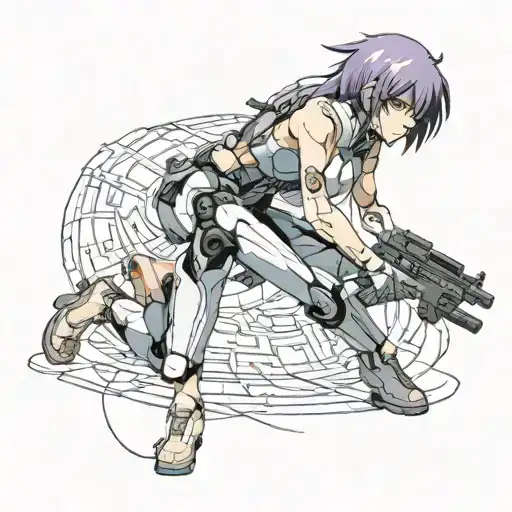 Motoko Kusanagi tattoo design idea