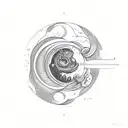 Myth of sisyphus with ouroboros incorporated tattoo design idea