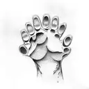 Dog paw, Eagle tattoo design idea
