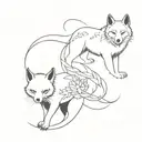 tattoo ideas with a bobcat, panda, wolf, hermit crab, and a dragon in black and white tattoo design idea