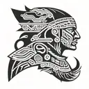 indigenous mapuche warrior tattoo design idea